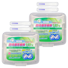 Mr.GOOD TOOTH 固特齒 超咕溜牙線棒 150支 Set 易入齒縫清潔, 2盒