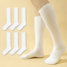 GUNYANGSSICK 女款素色中筒及膝襪 6雙