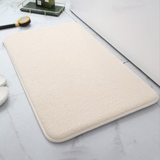 Market Plan 雲朵記憶棉超細纖維地墊 50 x 80 cm, 1個, 象牙白