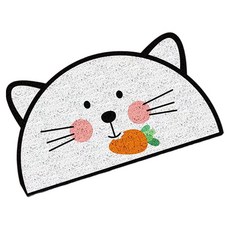 動物臉半圓PVC包邊地墊, 6, 1個