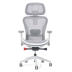 Otthonos 高中心桿網布辦公椅 B型頭枕, 粉彩灰