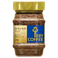 Key Coffee 即溶咖啡粉 混和,80g,1罐 - 香醇濃郁，快速沖泡, 1入