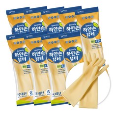 白手美容橡膠手套, 象牙白, 中(M), 10包