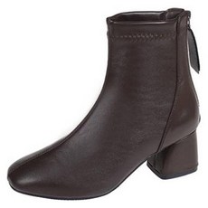 여성용 베이직 청키힐 삭스 앵클 부츠 HLBN9651