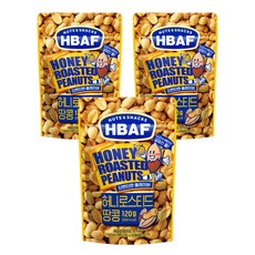 HBAF 蜂蜜烘烤花生, 400g, 3包