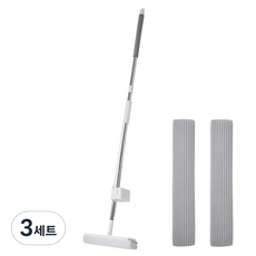 코멧 3세대 180도 펄프청소기 밀대걸레+리필패드 1장, 3세트