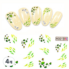 BLUESEA 水轉印貼紙H001B, 4個, 單色