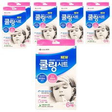 신신제약 쿨링시트 식물성분이 함유된 열냉각 시트 9.5 x 5 cm, 6개, 6매입