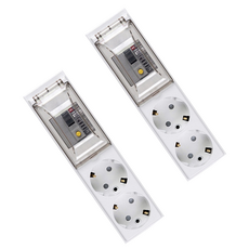 五星精密 高容量漏電斷路延長線 電線型 2孔 OSN223, 4.5m, 白色, 2個