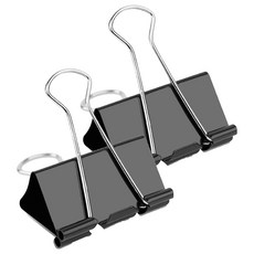 라이크존 클립 블랙 더블 집게, 41mm, 1개입, 2개