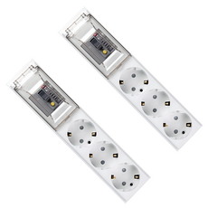 Osung Precision 漏電斷路高容量多孔插座 3孔 OSN323, 4.5m, 白色, 2個