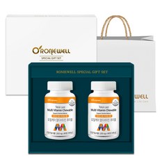RONIEWELL 綜合維他命口嚼錠禮盒+購物袋, 180顆, 1組