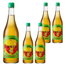 KONG YEN 工研 梅子醋 梅子口味 含梅子原汁8.5%以上, 750ml, 5瓶