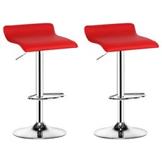 C-FLY 時尚家居 平板升降吧台椅, 紅色, 2個