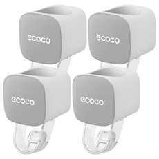 ecoco 擠牙膏神器 灰色 免打孔自動擠牙膏器 浴室收納好幫手, 4個