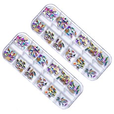 May Brown Self AB 美甲石配件, 蛋白石, 2組