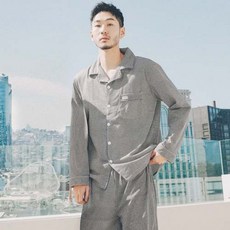 PALAN 男士迷你千鳥格睡衣上下套裝