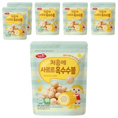 베베스트 유아용 처음에 사르르 옥수수볼 과자, 옥수수맛, 18g, 6개