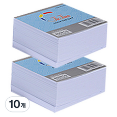 블루마토 백색 메모 패드 B3 3908 + 랩핑포장, 백색 무지, 500매, 10개