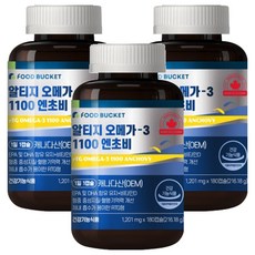FOOD BUCKET rTG Omega-3鯷魚魚油, 180顆, 3罐