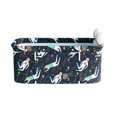 MG 單人可折疊浴缸方形 L號, 黑色太空人, 1個