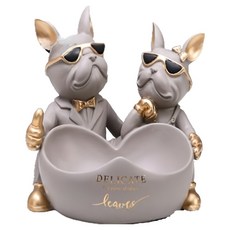 준비 커플 댕댕 악세서리 소품 차키 보관함, 그레이