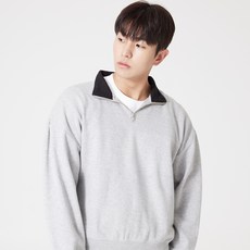okstar 特厚棉撞色半拉鍊Anorak大學T 0CC001