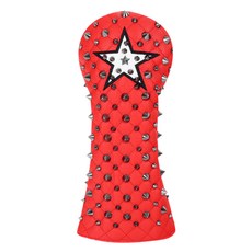 STATE APPAREL 星星鉚釘高爾夫球桿套 開球木桿, 亮紅色, 1個