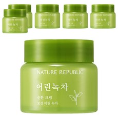 네이처리퍼블릭 어린녹차 순한 크림, 6개, 55ml