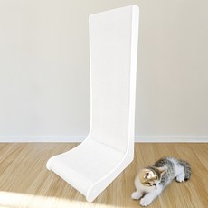 PETSMON 貓用直立L型貓抓板, 白色, 1個