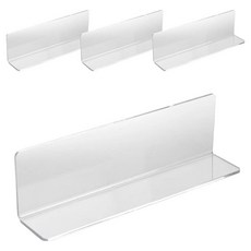 防掉落L型收納櫃隔板 40cm, 4個, 透明