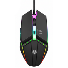 UTA 三段DPI炫光USB有線滑鼠, 黑色, HL1