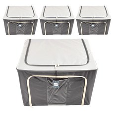 볼매다움 대용량 리빙박스, 그레이, 100L, 4개