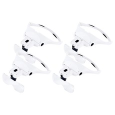 頭戴式眼鏡放大鏡 白色, 單一商品, 4個