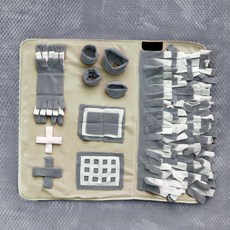 超細纖維狗狗嗅聞墊, 灰色, 1個