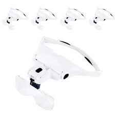 頭戴式眼鏡放大鏡 白色, 單一商品, 5個