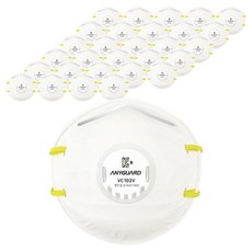 애니가드 안면부여과식 컵타입 밸브형 1급 방진 마스크 VC-102V, 30개, 화이트