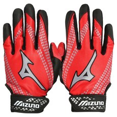 미즈노 330273 1010 Y.FRANCHISE 배팅장갑 유소년용, 빨강, 1개