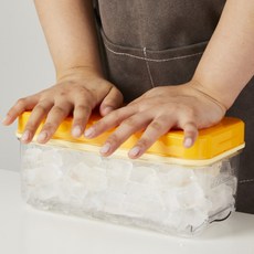 Housimple 第2季 Stack Push 製冰盒組, 黃色, 1個