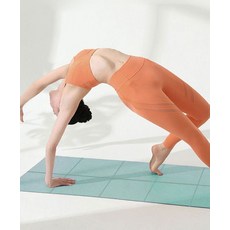 사비나 논슬립 피트니스 접이식 TPE 요가매트 6mm, 그린, 1개