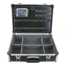 Octopus章魚牌 鋁合金儀器工具箱 大黑 No.370 MIT台灣製造 可拆式套板, 450 x 325 x 170mm, 1個