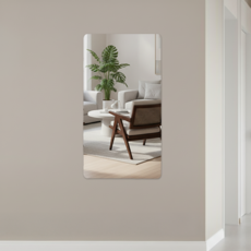 코멧 벽에 붙여서 사용하는 아크릴 거울 30 x 60 cm, 은색