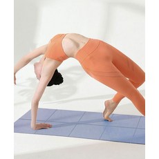 사비나 논슬립 피트니스 접이식 TPE 요가매트 6mm, 블루, 1개