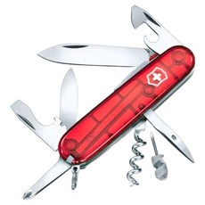 Victorinox 瑞士維氏 亮光LED斯巴達透明紅 15用瑞士刀 91mm長, 1支