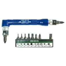 日本工程師ENGINEER 雙頭L型扳手螺絲起子組，含10支螺絲起子頭, DR-07, 1組