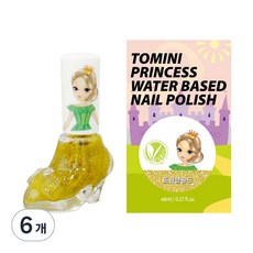 Princess Vegan 水性指甲油, 閃爍金, 6個