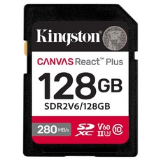 Kingston 金士頓 Canvas React Plus SDXC 記憶卡, 128GB, 1個