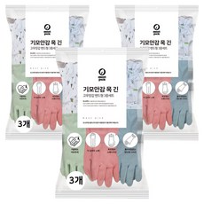 모스트픽 기모안감 목 긴 고무장갑 밴드형 세트, 혼합색상, 중(M), 9개