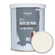 탐사 컬러앤커버 멀티 페인트, 파우더리 화이트(방문가구용), 900ml, 1개