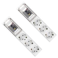 高容量漏電多孔插座 3孔 OSN323, 1.5m, 白色, 2個